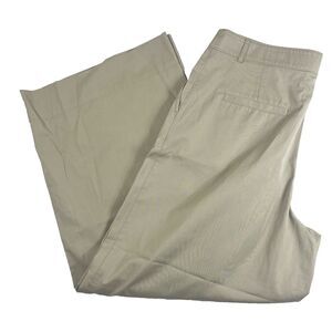 LOFT Women's Chino Pants Wide Leg Tan Size 14 NEW